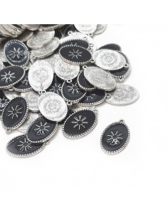 Dije esmaltado negro/níquel... 2