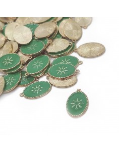 Dije esmaltado verde/dorado... 2