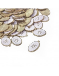 Dije esmaltado lila/dorado... 2