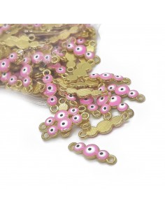 Dije esmaltado rosa/dorado... 2