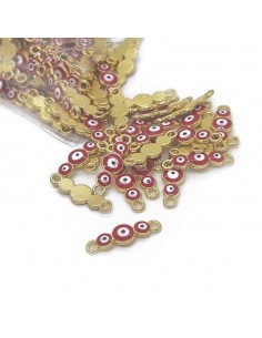 Dije esmaltado rojo/dorado... 2