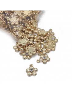 Dije strass flor dorado... 2