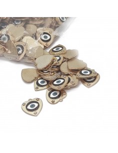 Dije strass corazón dorado... 2