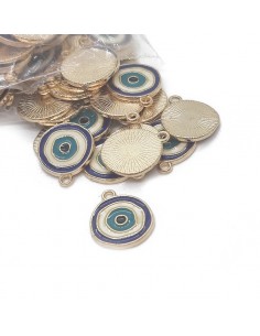 Dije ojo esmaltado dorado... 2