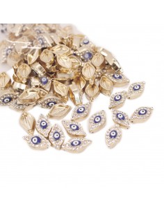 Ojo Azul de Strass Dorado... 2