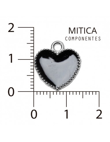 Dije Esmaltado Corazón Negro/Níquel...