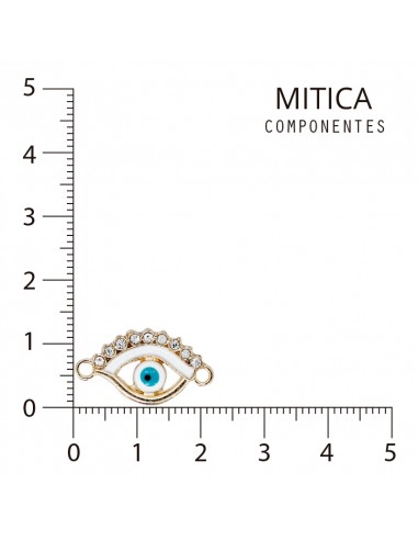 Ojo de Strass Dorado/Blanco Art.H3129...