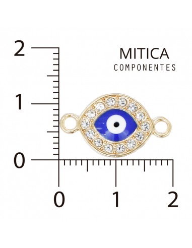 Ojo de Strass Dorado/Azul Art.H3136...