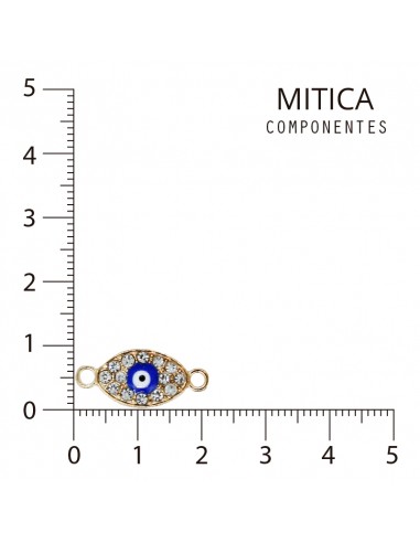 Ojo de Strass Dorado/Azul Art.H3137...