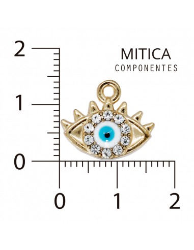 Ojo de Strass Dorado/Blanco Art.H3151...