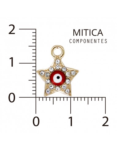 Ojo de Strass Dorado/Rojo Art.H3153...