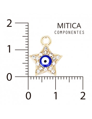 Ojo de Strass Dorado/Azul Art.H3153...