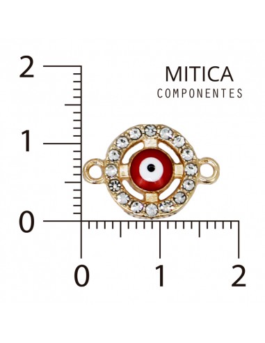 Ojo de Strass Dorado/Rojo Art.H3160...