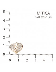 Corazón de Strass Dorado...
