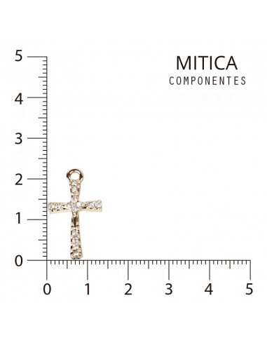 Cruz de Strass Dorado Art.J6893 [1 Unid]