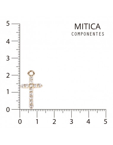 Cruz de Strass Dorado Art.J6892 [1 Unid]