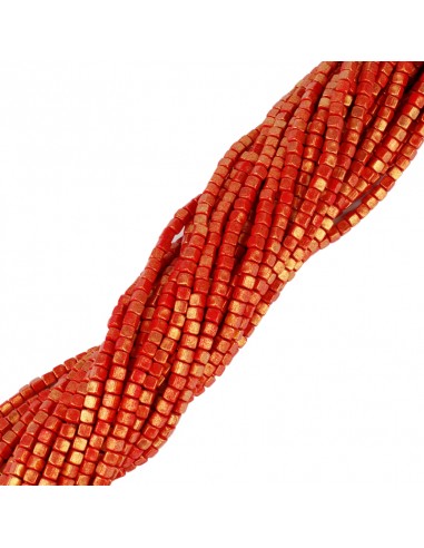 Fimo Cuadrado Perlado Rojo Art.J6386...