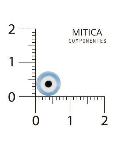 Ojo Turco Plástico Celeste 7mm...