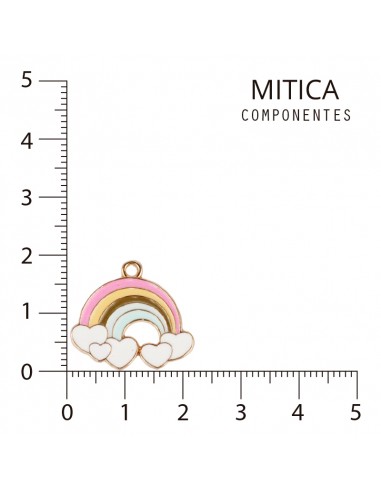 Dije Arcoíris Esmaltado Dorado...