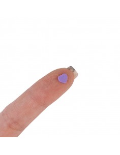 Fimo Nail Art. Corazón Lila... 2