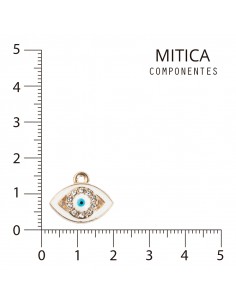 Ojo de Strass Dorado/Blanco...