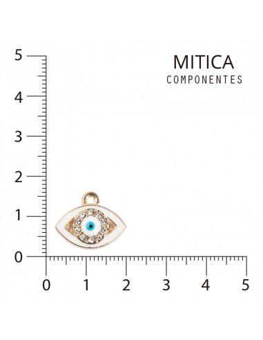 Ojo de Strass Dorado/Blanco Art.I8356...