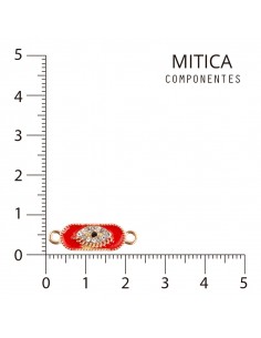 Ojo de Strass Dorado/Rojo...