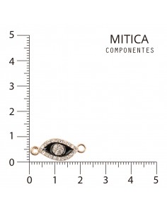 Ojo de Strass Dorado/Negro...