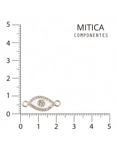 Ojo de Strass Dorado/Blanco...
