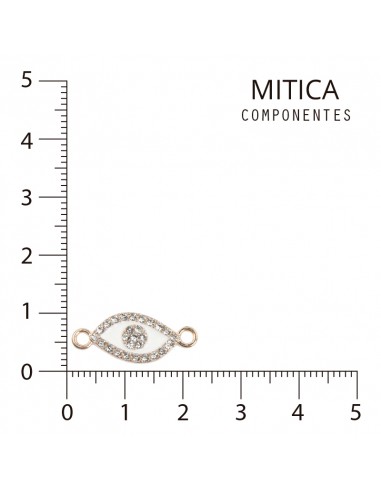 Ojo de Strass Dorado/Blanco Art.I8365...