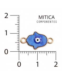 Mano Hamsa Dorado Azul...