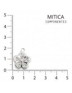 Flor de Strass Níquel...