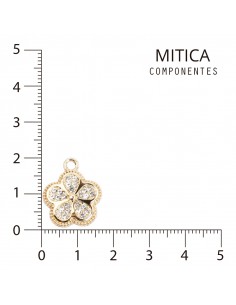 Flor de Strass Dorado...