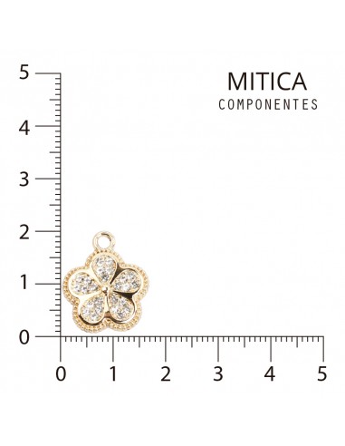 Flor de Strass Dorado Art.I7156 [1 Unid]