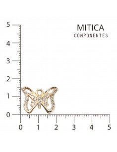 Mariposa de Strass Dorado...