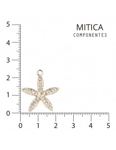 Flor de Strass Dorado Art....