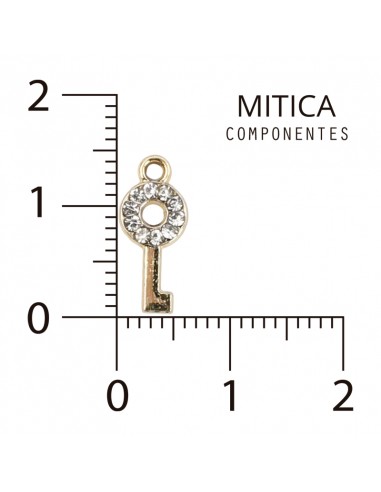 Llave Mini de Strass Dorado Art....