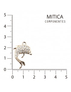 Delfín de Strass Dorado...