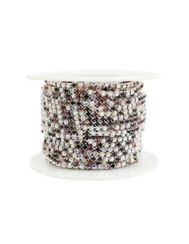 Cadena Strass Negro Tornasol...