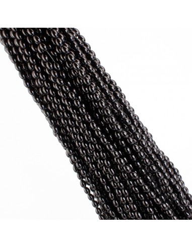 Cuenta de Vidrio Ovalado Negro...