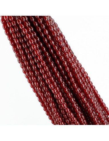 Cuenta de Vidrio Ovalado Bordo...