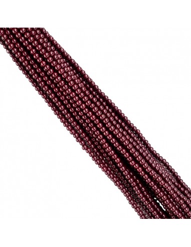 Cuenta de Vidrio Esmaltada 4MM Bordo...