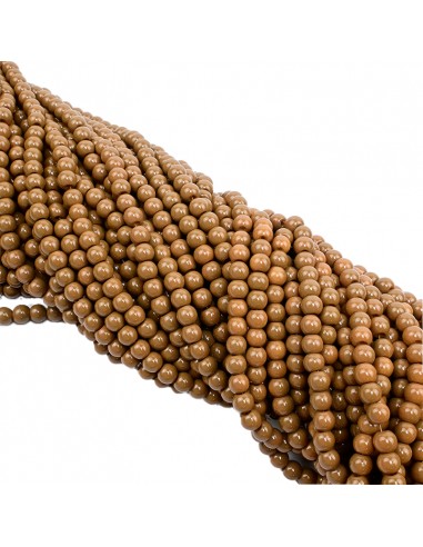 Cuenta de Vidrio Talle 6 Marrón [1tira ]