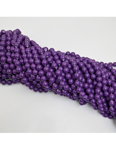 Cuenta de Vidrio 10mm Violeta [1tira ]