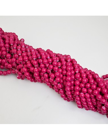 Cuenta de Vidrio 10mm Magenta [1tira ]