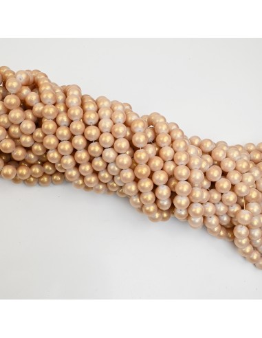 Cuenta de Vidrio 10mm Dorado Brilloso...