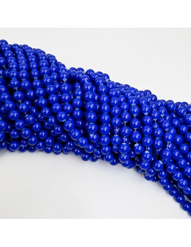 Cuenta de Vidrio 10mm Azul [1tira ]