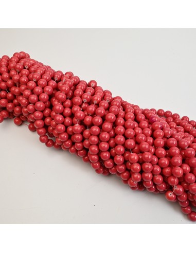 Cuenta de Vidrio 10mm Coral[1tira ]