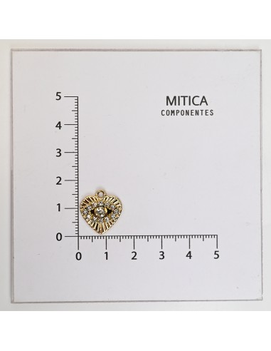 Corazón Ojo con Strass Dorado Art....