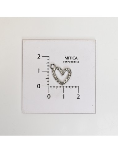 Corazón con Strass Níquel Art. M7120...